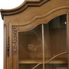 Consigned China Cabinet Louis XV Vintage French Rococo 1950 Oak Wood Glass