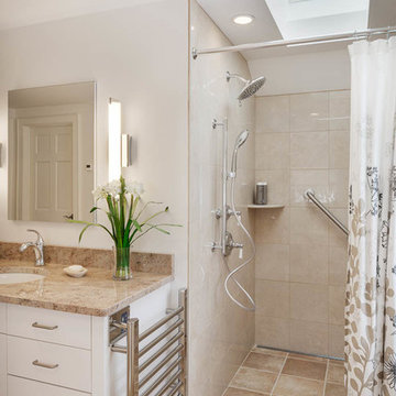 Accessible shower in bathroom