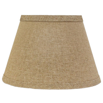 Dark Tan Linen Shade, 10", Empire With Clip-on Fitter