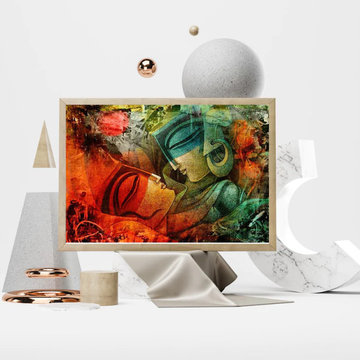 Radha Krishna Wall Art