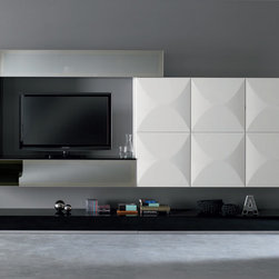 Modern Italian Wall Unit Exential Y11 by Spar - $10,575.00 - Entertainment Centers And Tv Stands