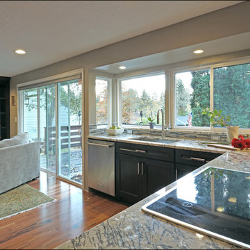 Kitchen & Media Wall Espresso Brown Cabinetry