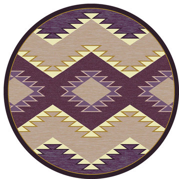 Plum Heritage Rug, Purple, 8'x8' Round, Round