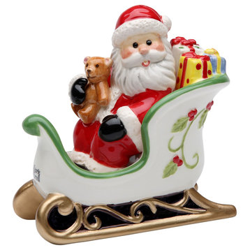 Santa Sitting on Sleigh Salt and Pepper Shaker
