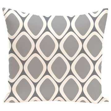 Pebbles Geometric Print Pillow, Classic Gray, 20"x20"