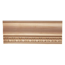 Inviting Home Inc. - Newton Carved Crown Molding, Small, Maple Wood - Molding And Trim