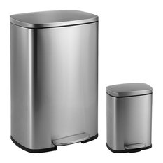 50 Most Por Trash Cans For 2018 Houzz Himess Connor 50l And 5l Soft Close Trash Can Stainless Steel