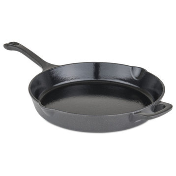 Cast Iron 12" Round Fry Pan, Helper Handle, 30 cm