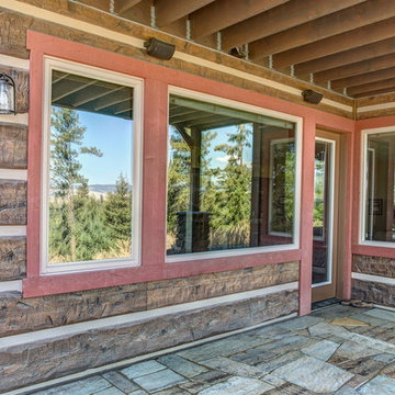 Missoula Valley, Montana Log Siding Residence