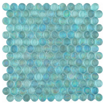 Malibu Turquoise Penny 12.25 x 12.25
