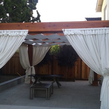 Infinity Canopy featured on a Forever Redwood Pergola