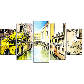 "Canal in Venice" Cityscape Canvas Artwork
