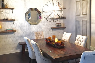 Inspiration for a country dining room remodel in Cleveland