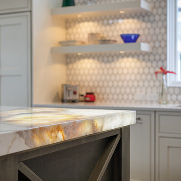 Patagonia Granite, Kitchen Island Glows