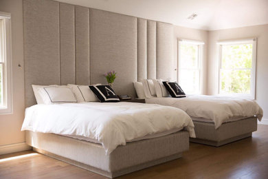Trendy bedroom photo in New York