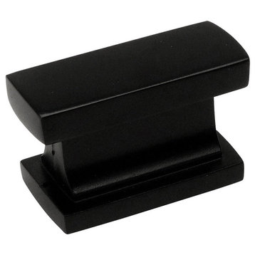 Cosmas 701FB Flat Black Cabinet Knob, 1-7/16" Length, Set of 5