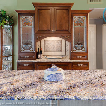 Blue Bahia Granite Kitchen | Marble.com