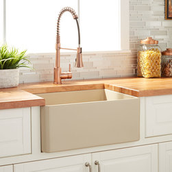 24" REINHARD FIRECLAY FARMHOUSE SINK - BEIGE - Kitchen Sinks