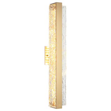Matteo Lighting S02024AG Wall Sconce, Aged Gold Brass Finish
