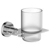 Dia Metal Toothbrush Holder with Removable Tumbler, Chrome