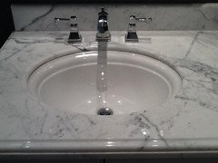 How many inches of counter is ideal between front edge and sink?