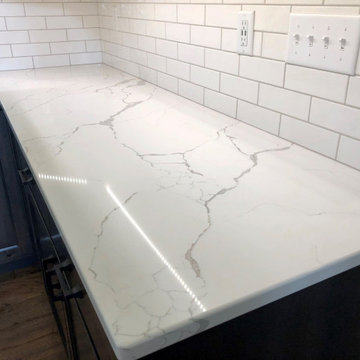 New Home-Geneseo, IL Rustic Beech Stone Painted White MSI Calacatta Laza