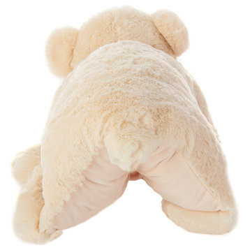 Mina Victory Plushlines Ivory Bear Plush Animal Pillow Toy