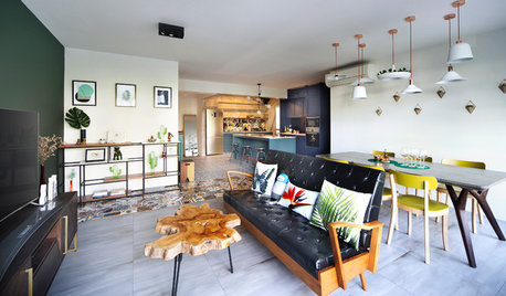 Houzz Tour: This 5-Room Flat Uses Many Patterns to Create Zones