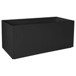Nice Planter LLC - Nice Aluminum Trough, Black, 16"x46" - When you spend a lot of time nurturing an arrangement of flowers and greens, you want a nice planter to keep it in. At the same time, though, you don't want the planter to upstage the blooms inside. The Nice Aluminum Trough Planter from Nice Planter is the best of both worlds &mdash; it is a simple, beautiful vessel for your arrangement, while letting the flowers steal the show. By playing with line, form and color, Nice Planter's innovative planters provide a fresh burst of energy for any space.