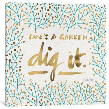 "Dig It" Print by Cat Coquillette, 18"x18"x1.5"