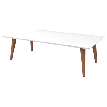 Manhattan Comfort Utopia Engineered Wood Coffee Table in White Gloss
