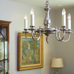 Brass Light Gallery - Vintage Electric Candle Chandelier - Chandeliers