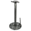 Antique Silver Cast Iron Sea Turtle Paper Towel Holder 13'', Beach Style