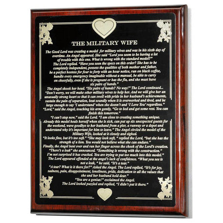 Military Wife Poem Plaque