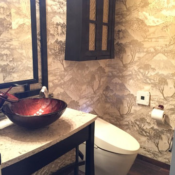 Japanese Inspired Powder Bathroom