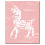 Designs Direct Creative Group - Pink Fawn 16x20 Canvas Wall Art - Instant charm, refresh your space with a unique piece of artwork that has been designed, printed, and assembled in the USA. Digitally printed on demand with custom-developed inks, this design displays vibrant colors proven not to fade over extended periods of time. The result is a stunning piece of wall art you will love.