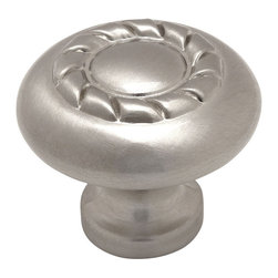 Cosmas - Cabinet Knob, 1-3/16" Diameter, Satin Nickel, Set of 25 - Cabinet And Drawer Knobs