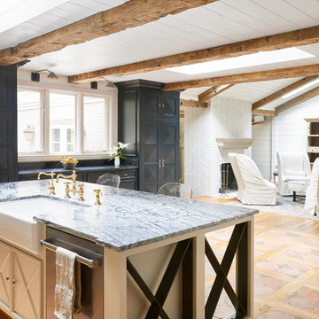 Open spaces with authentic beams and textures