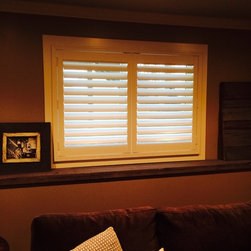 Custom shutter in lower level - Window Treatments