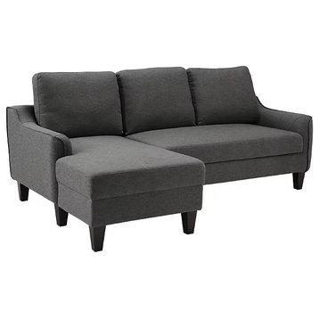 Calabria Contemporary Style Sleeper Sofa, Gray Polyester
