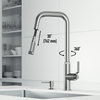 VIGO Hart Angular Kitchen Faucet With Soap Dispenser, Stainless Steel