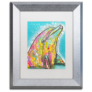 Dean Russo 'Dolphin' Framed Art, 11x14, White Mat, White Mat