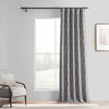 Faux Silk Jacquard Darkening Curtains 1 Panel, Tiger Stripe Grey, 50w X 108l