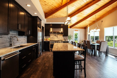 Kitchen - rustic kitchen idea in Calgary
