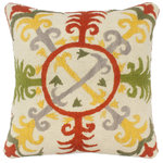 Bareens Designer Rugs - Tribal MacGrego Kilim Suzani Handmade Pillow - Embellish your home with this timeless casual chic handmade Suzani Embroidered pillow made with gorgeous soft luxurious color pallet and an intricate design. Handmade pattern with beautiful color combination and unique majestic intricate design this handmade pillow is a mesmerizing addition to any d�cor. An intricate design and exquisite coloration make this handmade pillow a standout piece in any decor.