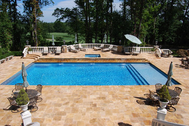 Example of a minimalist pool design in New York