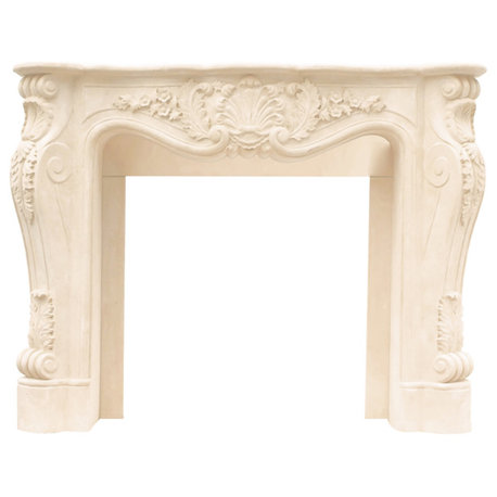 Designer Series Louis Cast Stone Fireplace Mantel