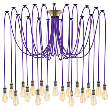Large Purple Pendant Light Chandelier