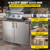 VEVOR Outdoor Kitchen Door BBQ Kitchen Door 30x23" With Shelves Stainless Steel