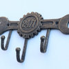 Large Wrench Workshop Wall Hanger Hooks Cast Iron Embossed Metal